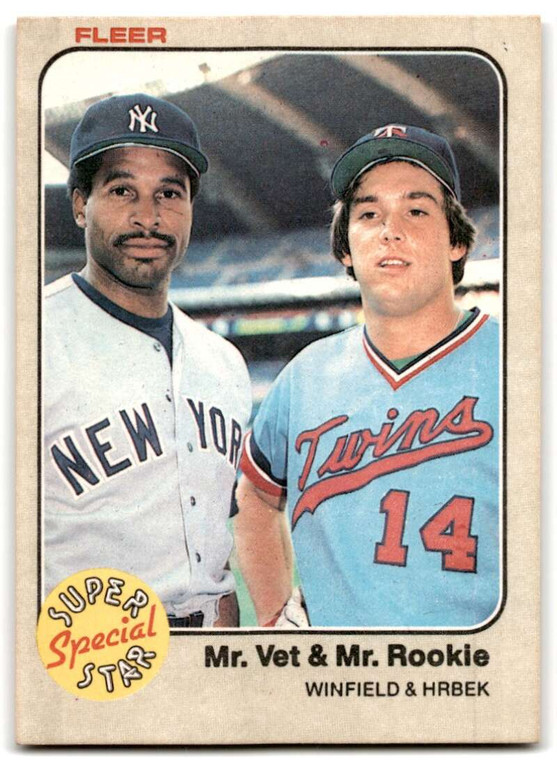 1983 Fleer #633 Dave Winfield/Kent Hrbek Mr. Vet & Mr. Rookie VG New York Yankees/Minnesota Twins 