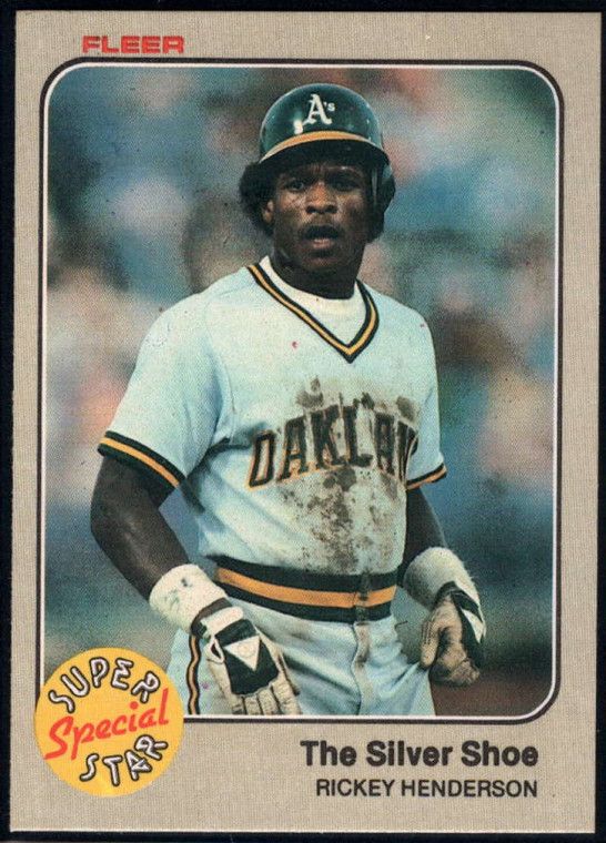 1983 Fleer #639 Rickey Henderson IA VG Oakland Athletics 