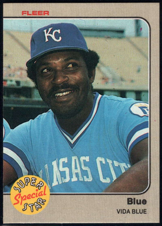 1983 Fleer #643 Vida Blue Black and Blue VG Kansas City Royals 