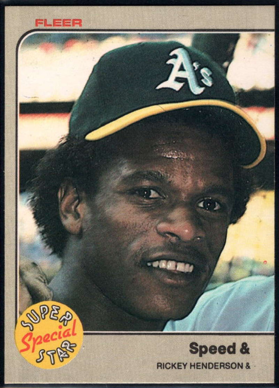 1983 Fleer #646 Rickey Henderson Speed VG Oakland Athletics 