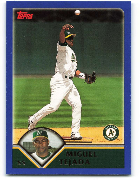 2003 Topps #77 Miguel Tejada VG Oakland Athletics 