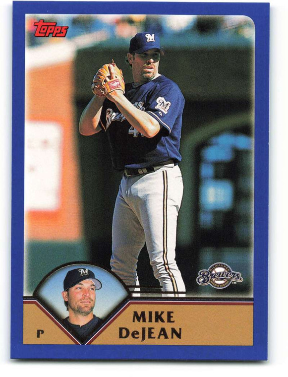 2003 Topps #207 Mike Dejean VG Milwaukee Brewers 