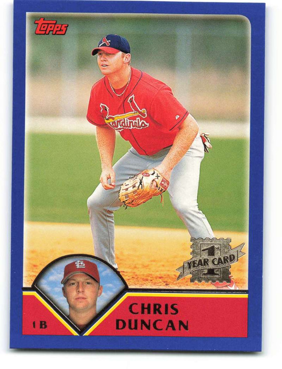 2003 Topps #292 Chris Duncan VG RC Rookie St. Louis Cardinals 