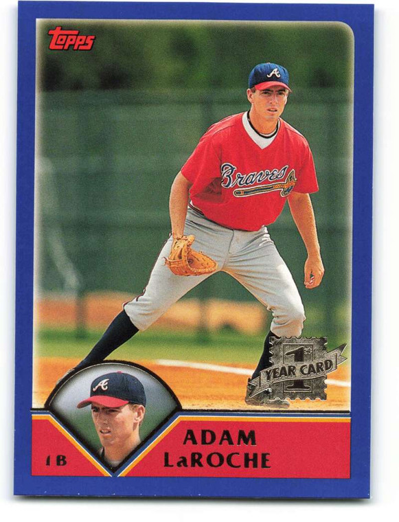 2003 Topps #294 Adam LaRoche VG RC Rookie Atlanta Braves 