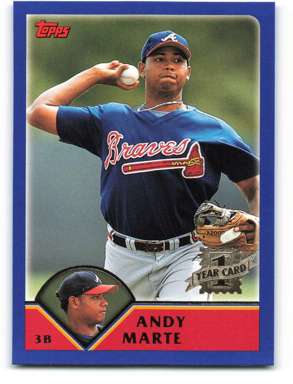 2003 Topps #300 Andy Marte VG RC Rookie Atlanta Braves 