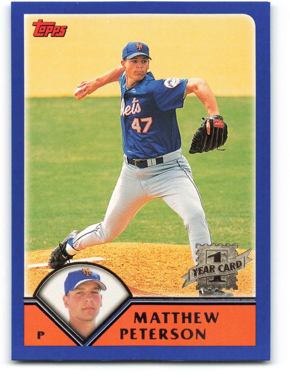 2003 Topps #301 Matt Peterson VG RC Rookie New York Mets 