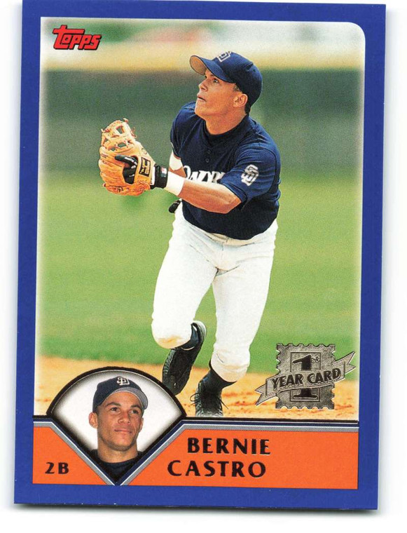 2003 Topps #303 Bernie Castro VG RC Rookie San Diego Padres 