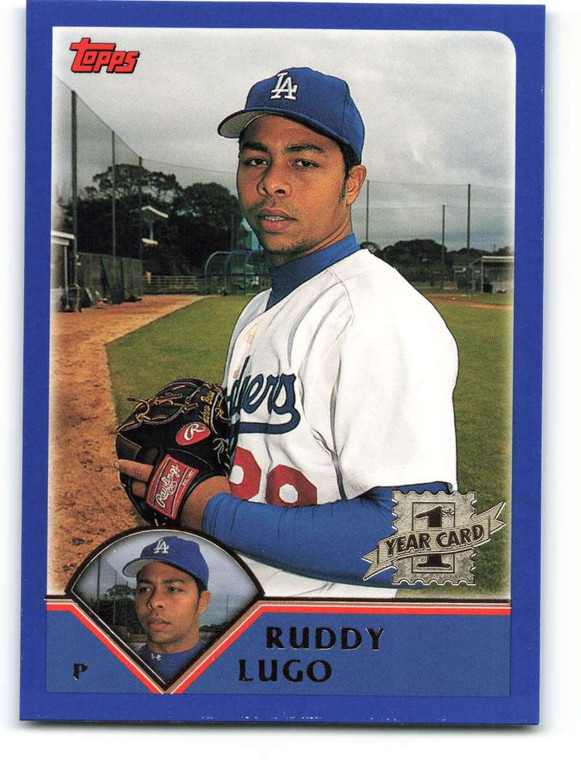 2003 Topps #312 Ruddy Lugo VG RC Rookie Los Angeles Dodgers 