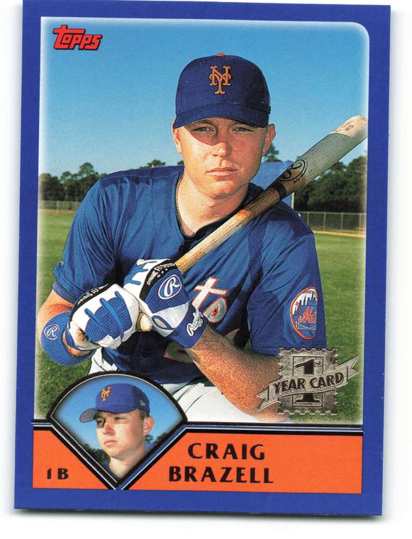2003 Topps #320 Craig Brazell VG RC Rookie New York Mets 