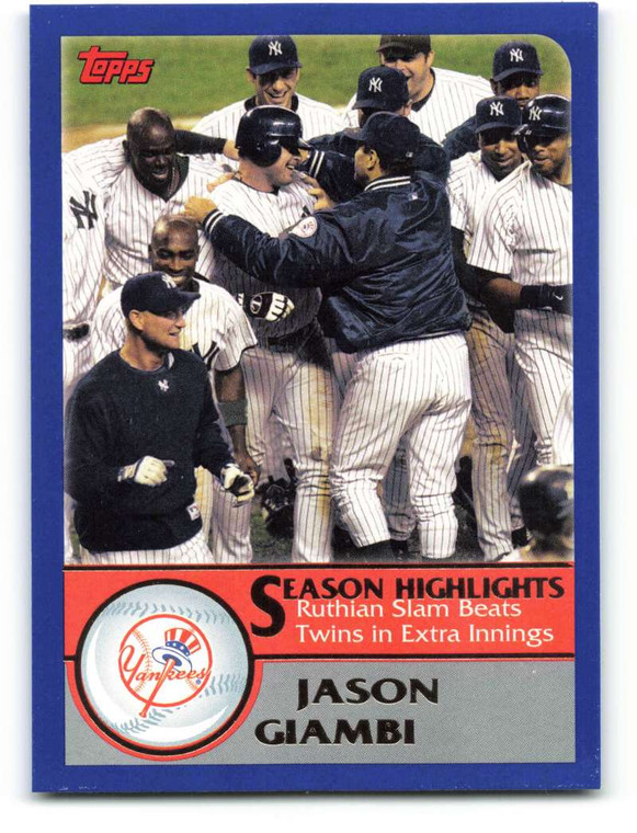 2003 Topps #335 Jason Giambi HL VG New York Yankees 
