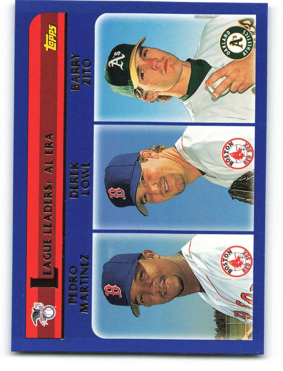 2003 Topps #341 Pedro Martinez/Derek Lowe/Barry Zito LL VG Boston Red Sox/Boston Red Sox/Oakland Athletics 