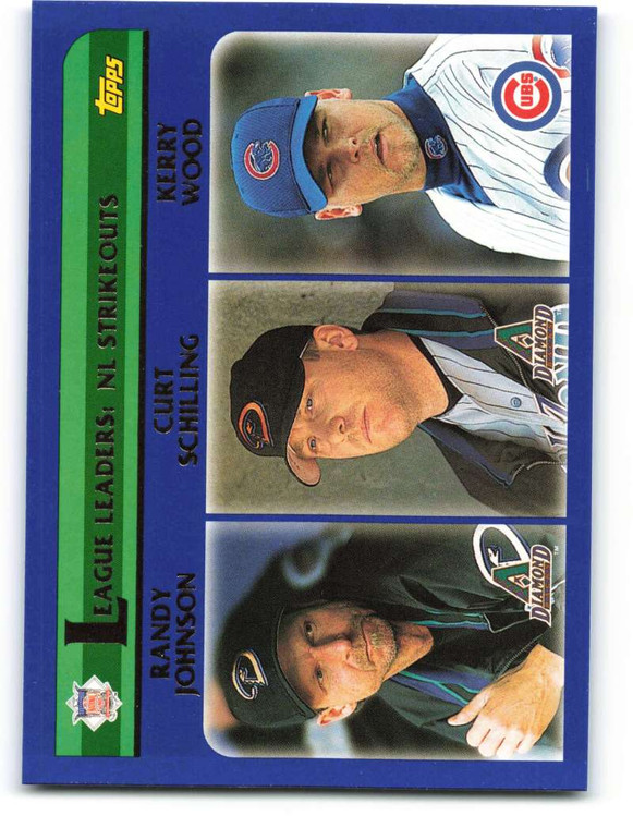 2003 Topps #348 Randy Johnson/Curt Schilling/Kerry Wood LL VG Arizona Diamondbacks/Arizona Diamondbacks/Chicago Cubs 