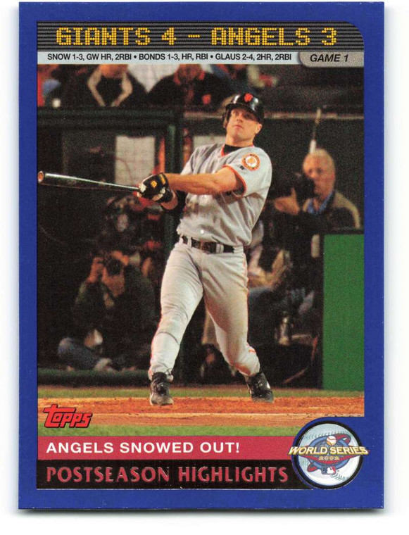 2003 Topps #354 J.T. Snow HL VG San Francisco Giants 