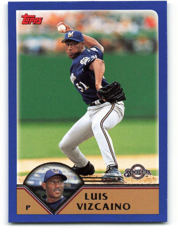 SOLD 77037 2003 Topps #383 Luis Vizcaino VG Milwaukee Brewers 