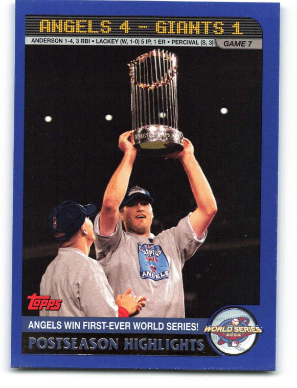 2003 Topps #721 2002 World Series Card VG Anaheim Angels 