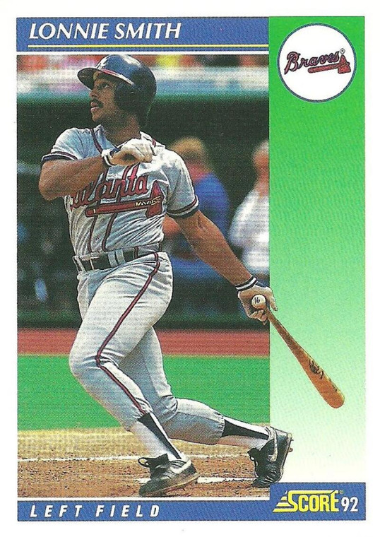 1992 Score #13 Lonnie Smith VG  Atlanta Braves 