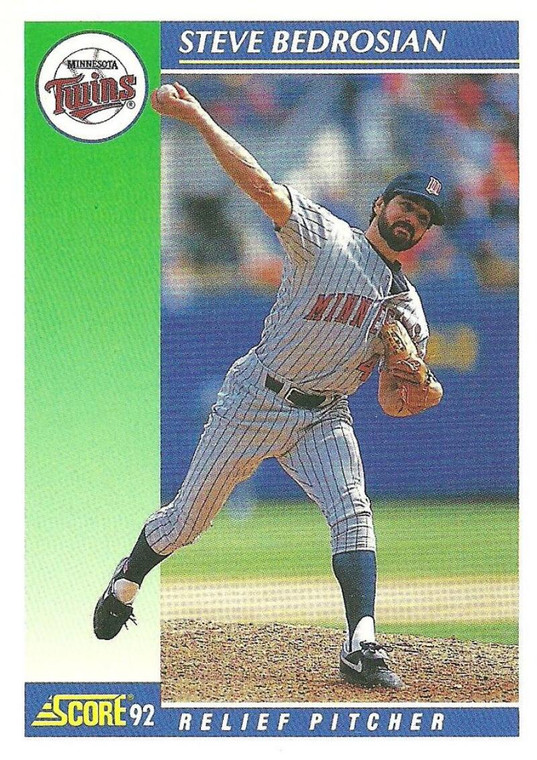 1992 Score #17 Steve Bedrosian VG  Minnesota Twins 