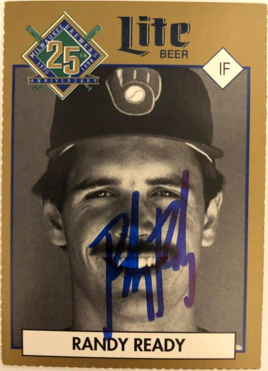 SOLD 7158 Randy Ready Autographed 1994 Miller Brewing Milwauke Brewers 25th Year Commemorative