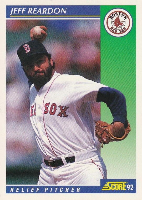 1992 Score #58 Jeff Reardon VG  Boston Red Sox 