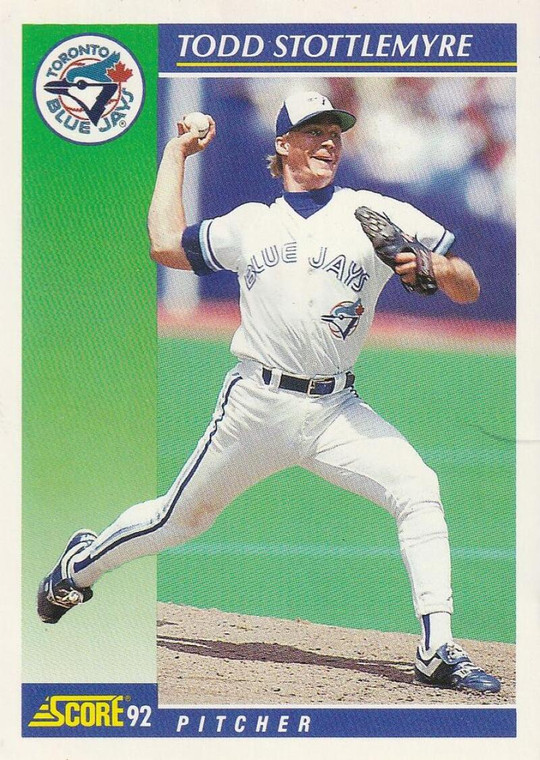 1992 Score #74 Todd Stottlemyre VG  Toronto Blue Jays 