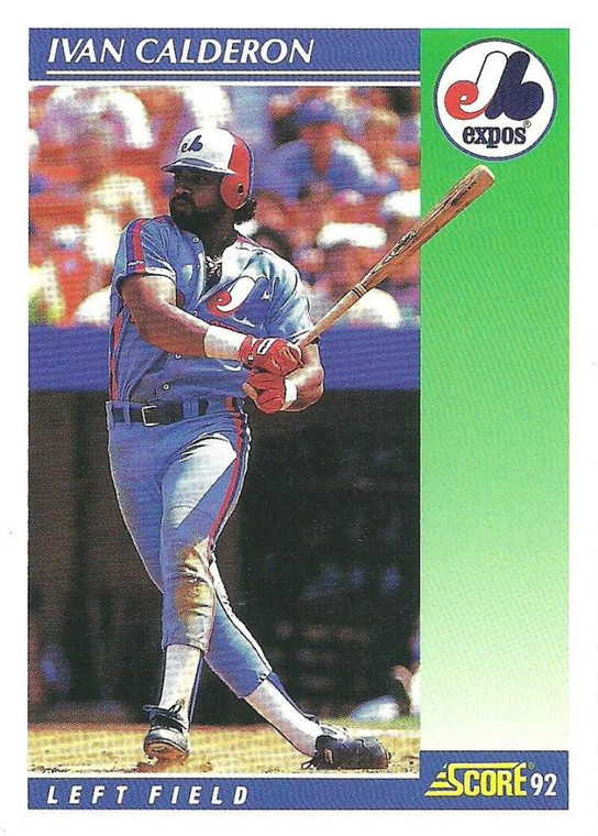 1992 Score #83 Ivan Calderon VG  Montreal Expos 