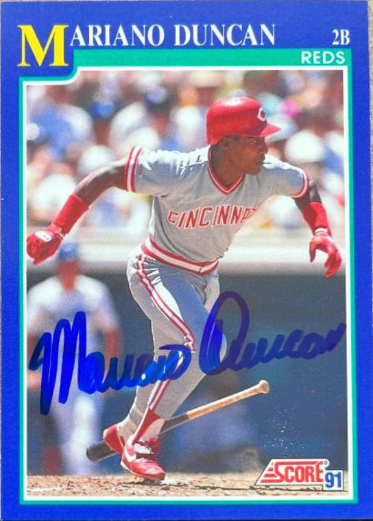 Mariano Duncan Autographed 1991 Score #479