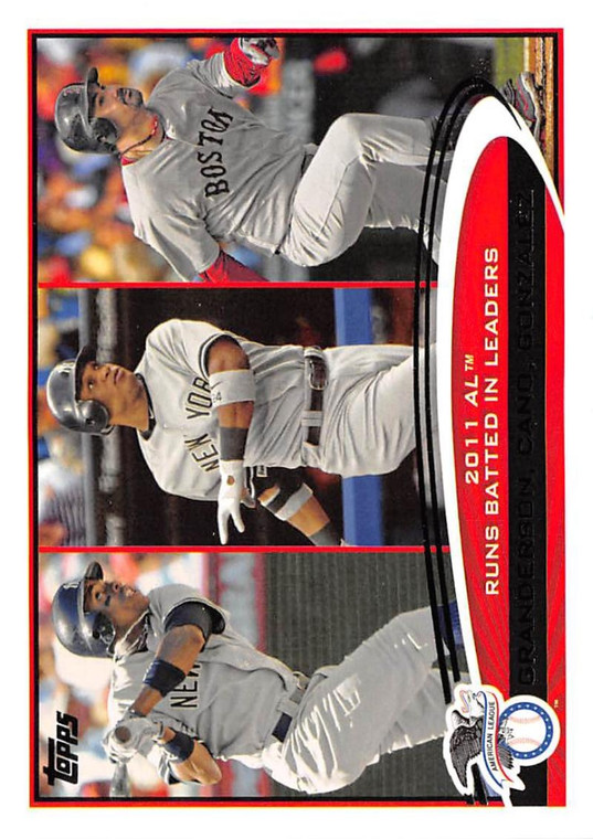 2012 Topps #33 Curtis Granderson/Robinson Cano/Adrian Gonzalez LL NM-MT New York Yankees/New York Yankees/Boston Red Sox