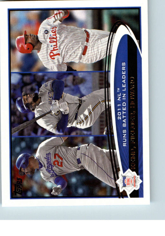 2012 Topps #224 Matt Kemp/Prince Fielder/Ryan Howard LL NM-MT Los Angeles Dodgers/Milwaukee Brewers/Philadelphia Phillie