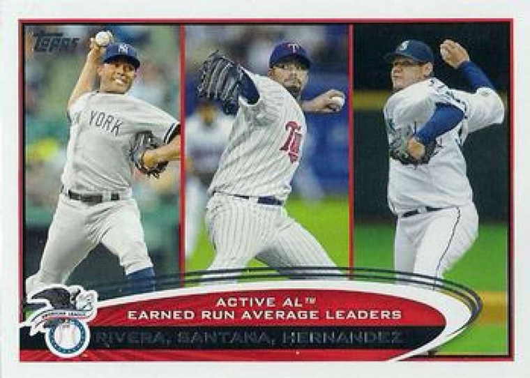 2012 Topps #232 Mariano Rivera/Johan Santana/Felix Hernandez NM-MT New York Yankees/Minnesota Twins/Seattle Mariners 