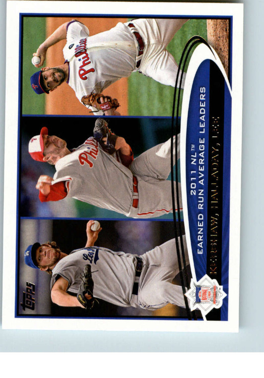 2012 Topps #297 Clayton Kershaw/Roy Halladay/Cliff Lee LL NM-MT Los Angeles Dodgers/Philadelphia Phillies/Philadelphia P