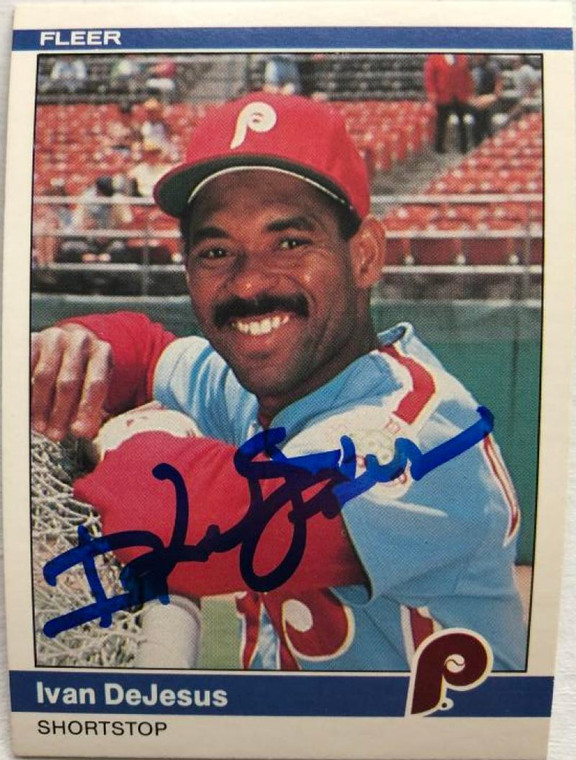 Ivan DeJesus Autographed 1984 Fleer #26