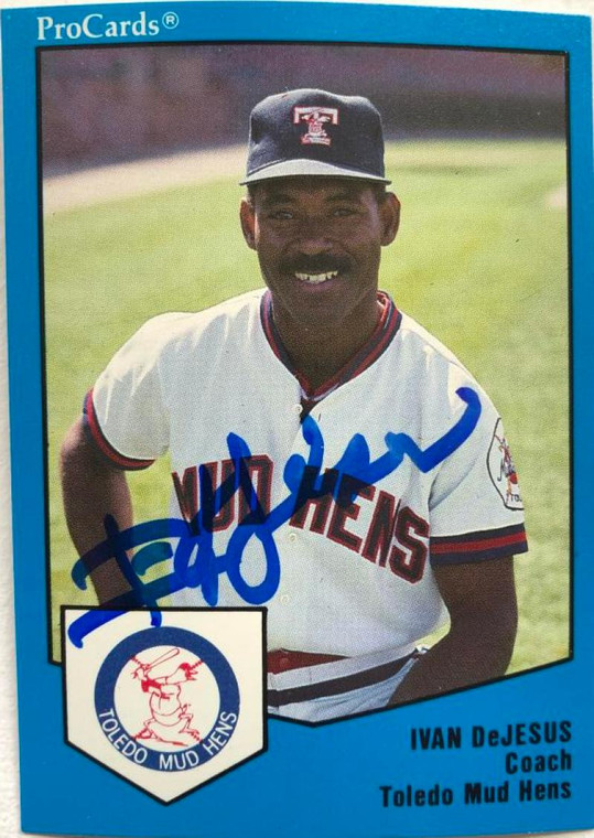 Ivan DeJesus Autographed 1989 Toledo Mud Hens Pro Cards #774
