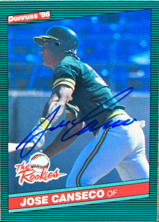 Jose Canseco Autographed 1986 Donruss The Rookies #22