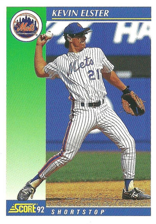 1992 Score #103 Kevin Elster VG  New York Mets 