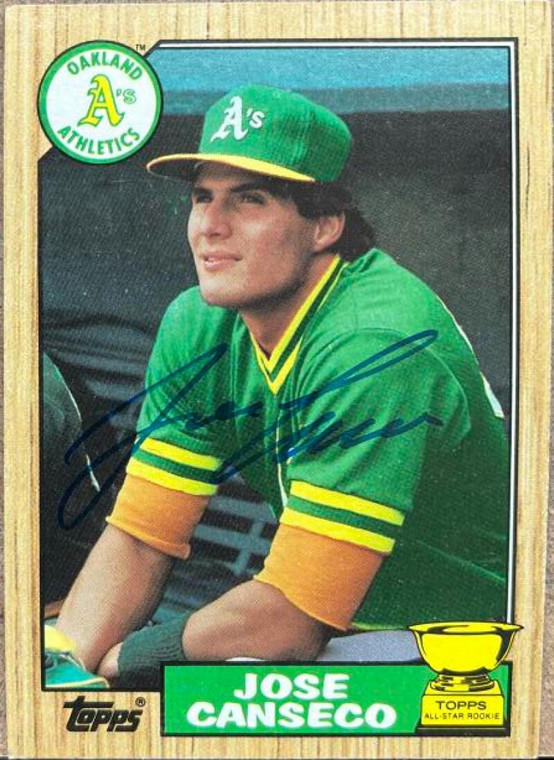 Jose Canseco Autographed 1987 Topps #620