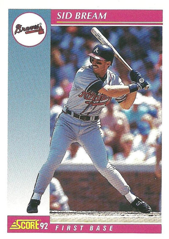 1992 Score #131 Sid Bream VG  Atlanta Braves 
