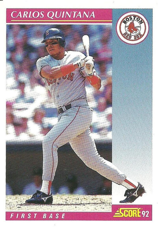 1992 Score #189 Carlos Quintana VG  Boston Red Sox 