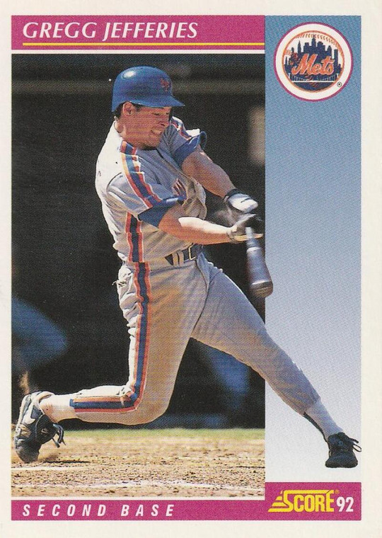1992 Score #192 Gregg Jefferies VG  New York Mets 