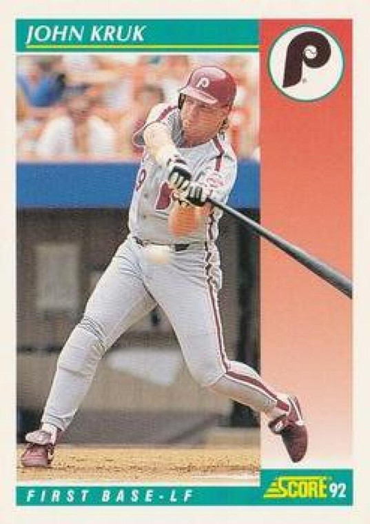 1992 Score #235 John Kruk VG  Philadelphia Phillies 