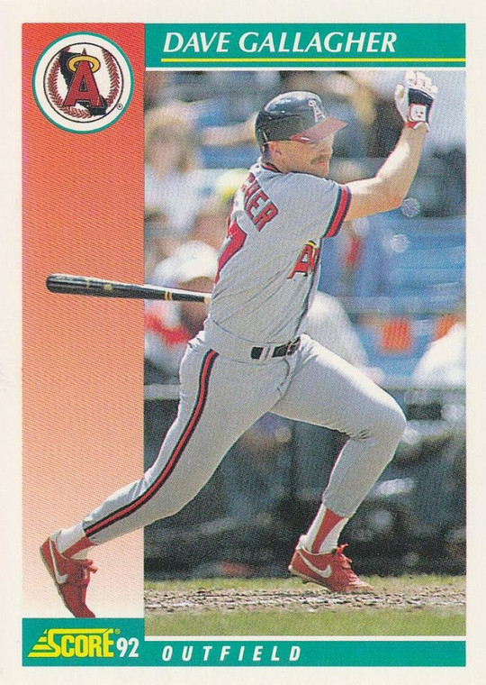 1992 Score #239 Dave Gallagher VG  California Angels 