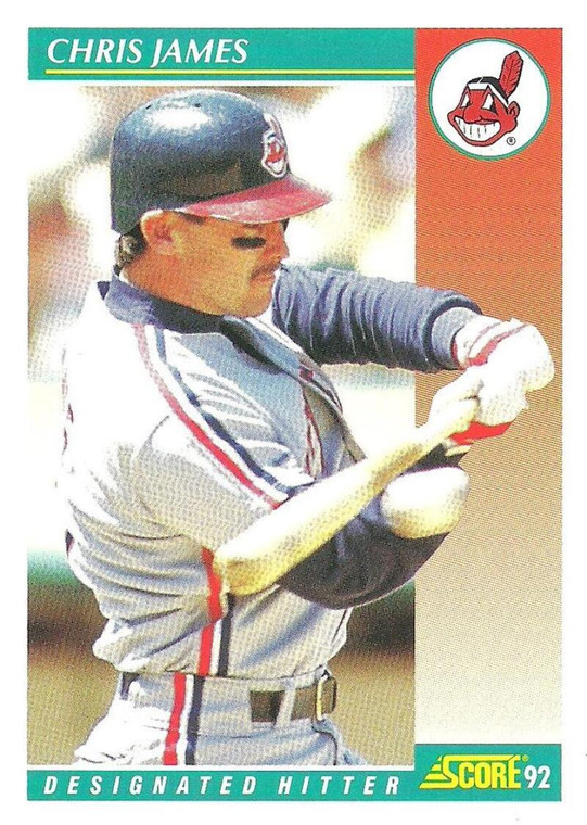 1992 Score #262 Chris James VG  Cleveland Indians 