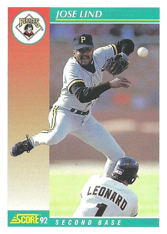 1992 Score #265 Jose Lind VG  Pittsburgh Pirates 