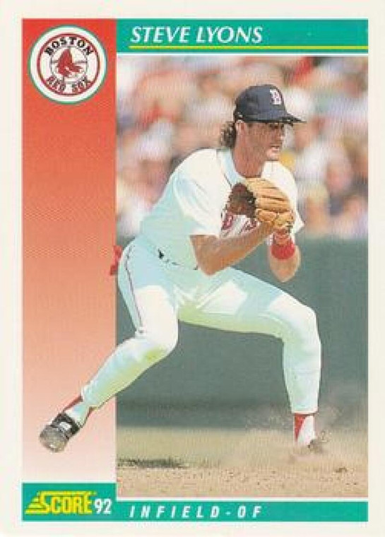 1992 Score #294 Steve Lyons VG  Boston Red Sox 
