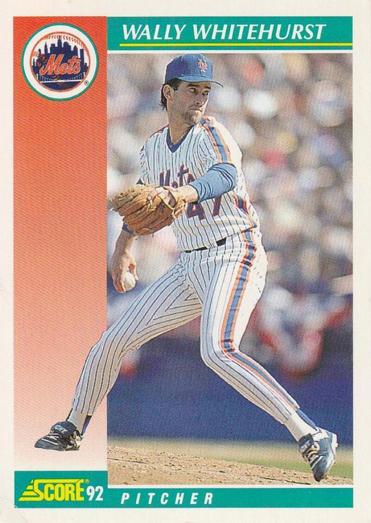 1992 Score #299 Wally Whitehurst VG  New York Mets 