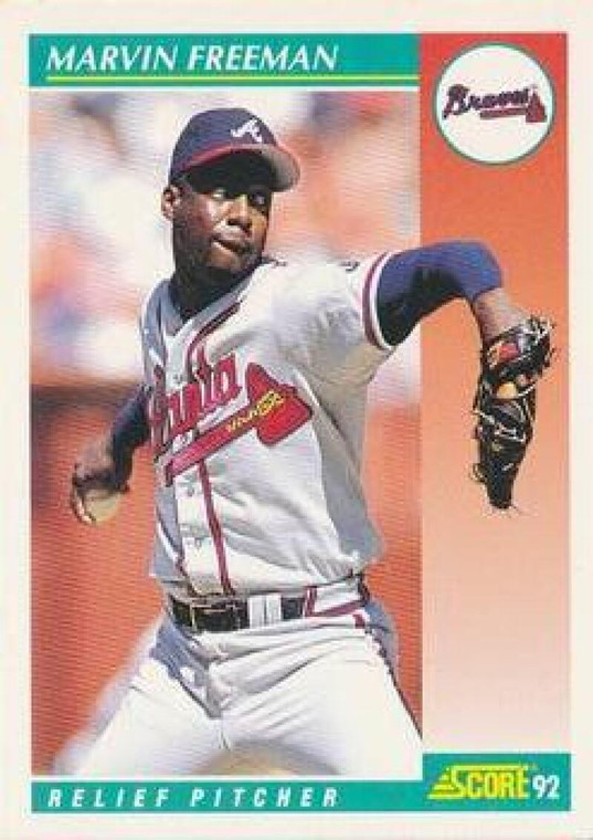 1992 Score #307 Marvin Freeman VG  Atlanta Braves 