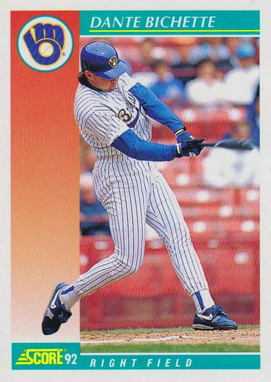 1992 Score #316 Dante Bichette VG  Milwaukee Brewers 