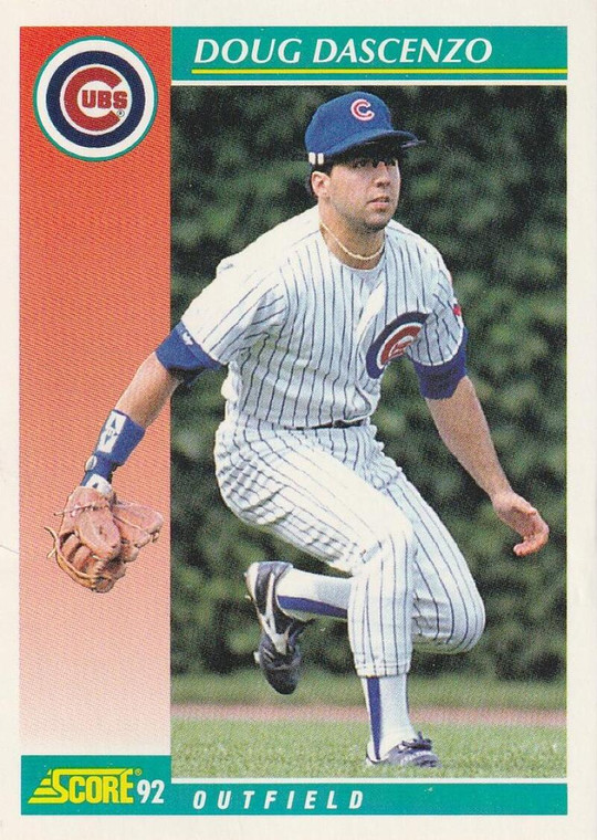 1992 Score #319 Doug Dascenzo VG  Chicago Cubs 