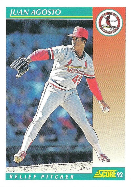 1992 Score #329 Juan Agosto VG  St. Louis Cardinals 