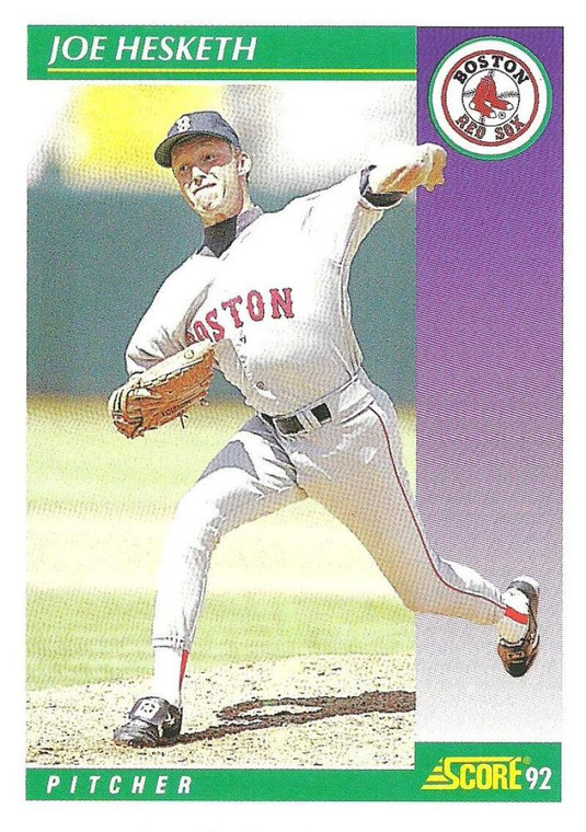 1992 Score #359 Joe Hesketh VG  Boston Red Sox 