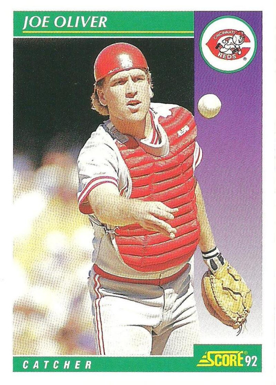 1992 Score #370 Joe Oliver VG  Cincinnati Reds 